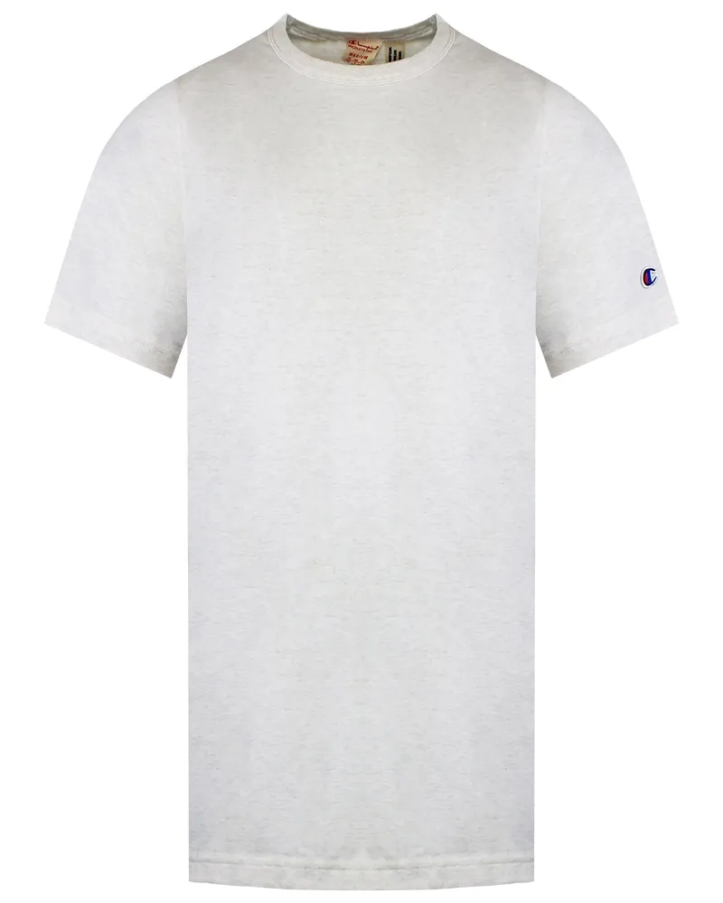 Champion Unifarben Herren Off-White T-Shirt Wollweiß