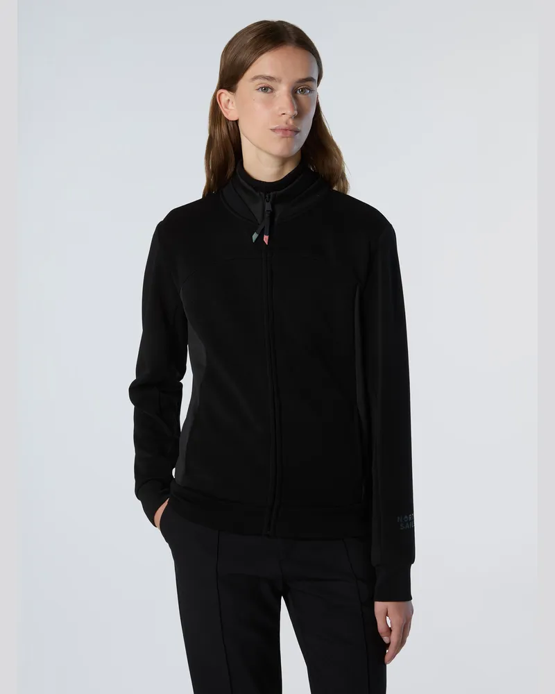 North Sails Sweatshirt mit Stehkragen Scuba Stoff Grau