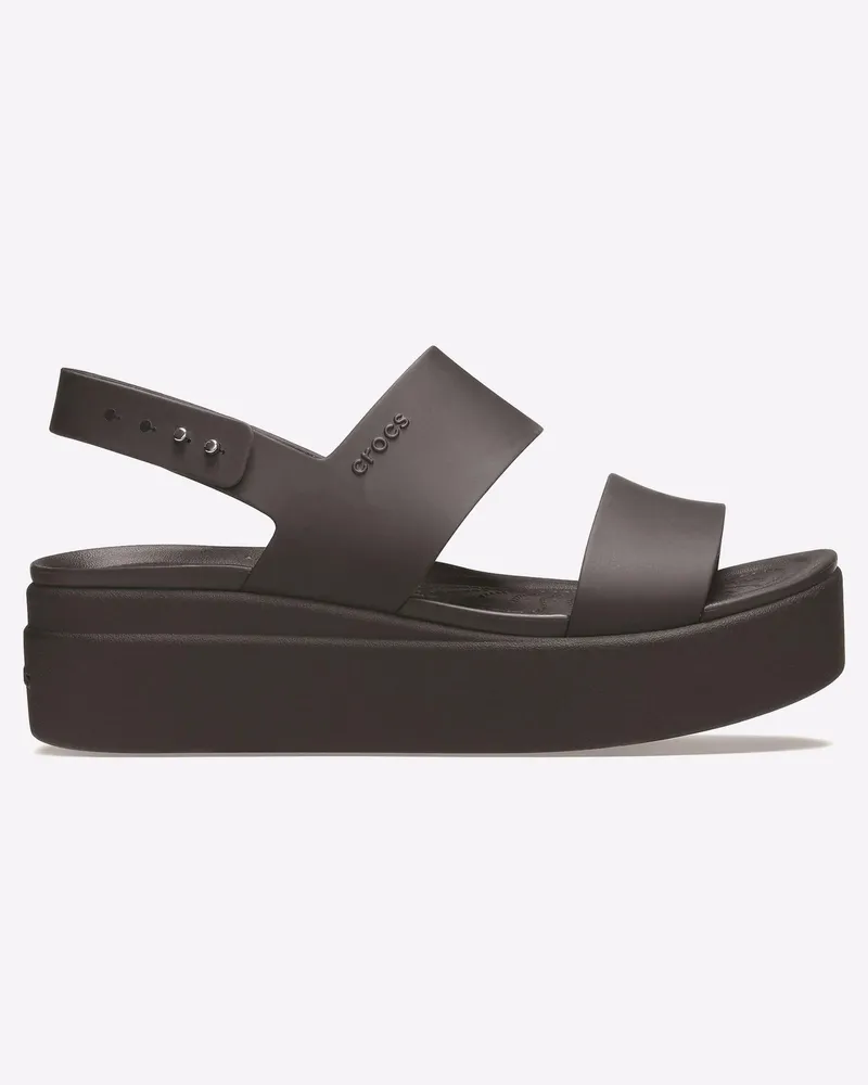 Crocs Brooklyn Niedrige Keil Plateau Sandalen Schwarz