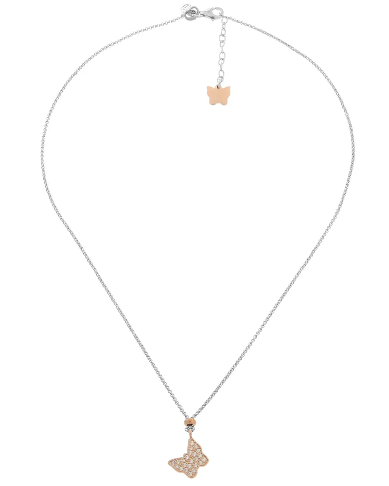 Orphelia Damen-Kette aus 925er Sterlingsilber mit Anhänger, Silber/Rosé, ZK-7194 Silber