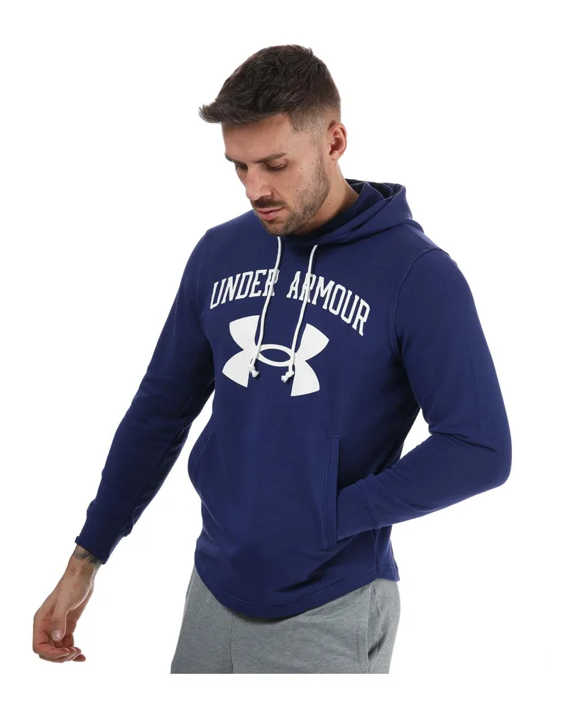Under Armour Herren  UA Rival Terry Big Logo Hoody in Blau Blau