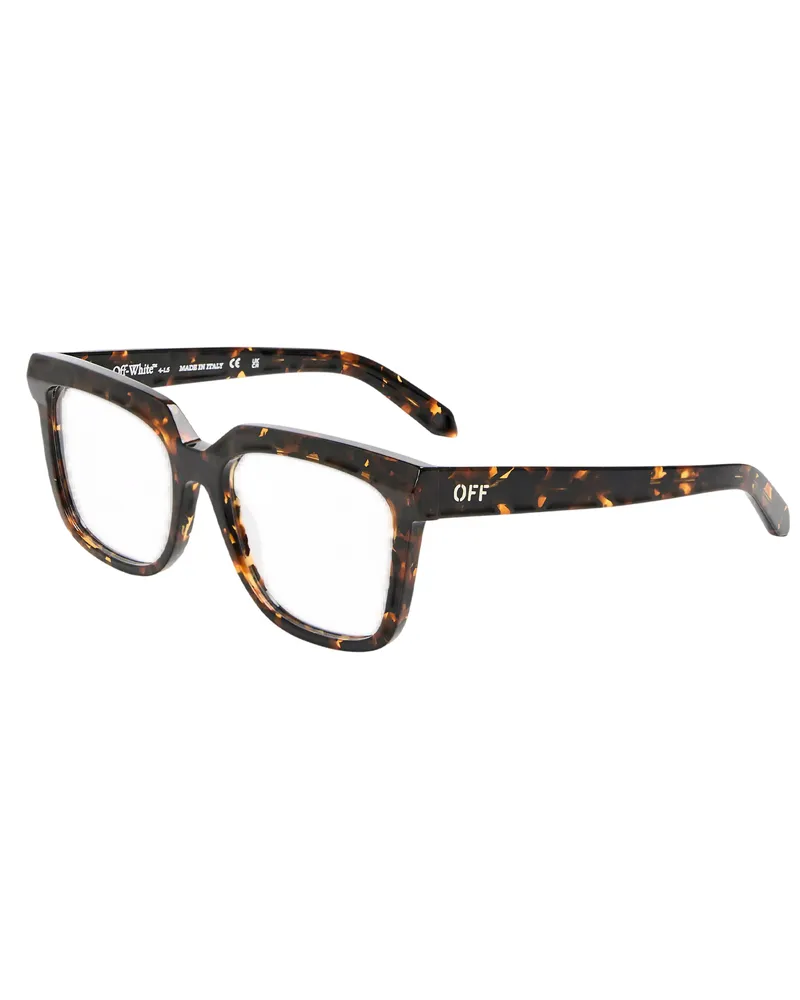 OFF-WHITE Off White - "Style 84" Kontrast-Muster-Sonnenbrille für Herren (Braun Orange