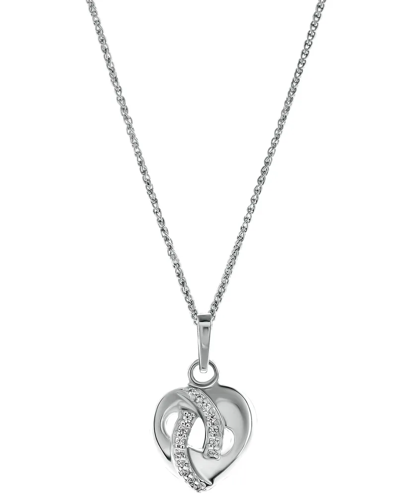 Orphelia Amore' Damen-Anhänger aus 925er Sterlingsilber mit Kette – Silber ZH-7577 Silber
