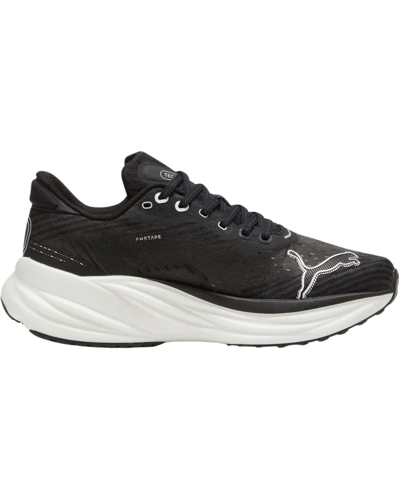 Puma Magnify Nitro 2 Tech Herren Schwarze Laufschuhe Schwarz