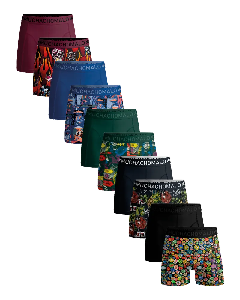 Muchachomalo Herren Boxer Shorts - 10er Pack - Herren Unterwäsche Mehrfarbig