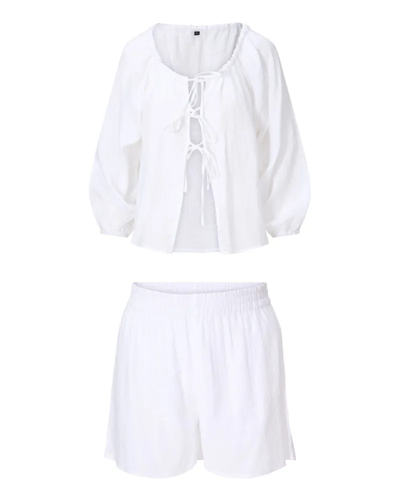 LingaDore Top & shorts Weiß