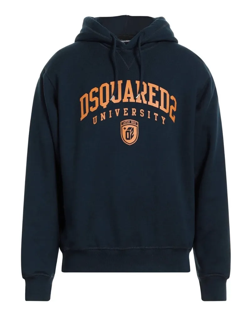 Dsquared2 Kapuzenpullover „Cool Fit“ im Varsity-Design in Dunkelmarineblau Blau
