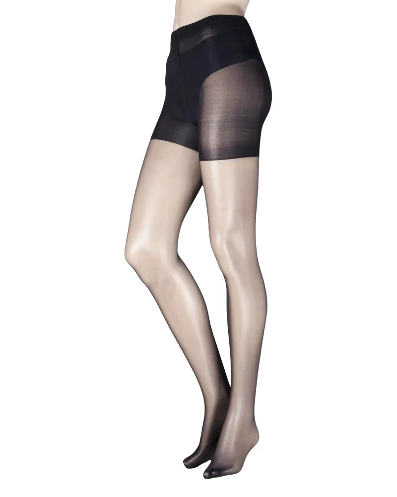 Elle 1 Paar Damen-Strumpfhosen 20 Denier, formend, glatt und stützend - Schwarz Schwarz