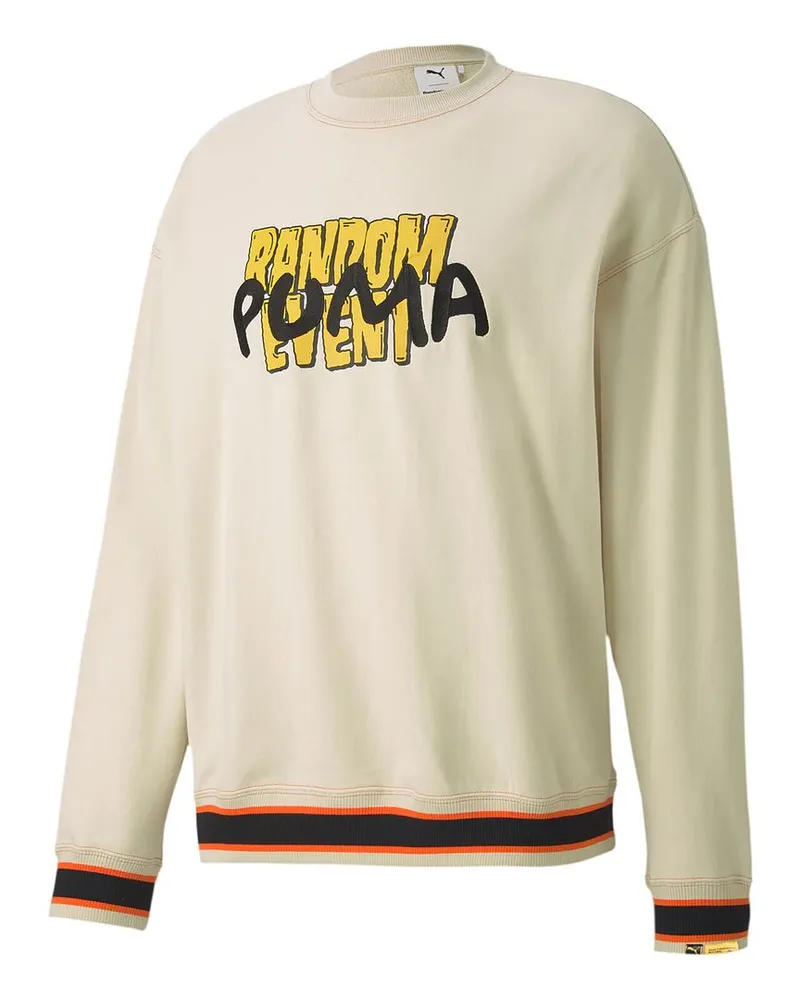 Puma x Randomevent Langarm Crew Crew Cream Herren Pullover 596663 50 Creme