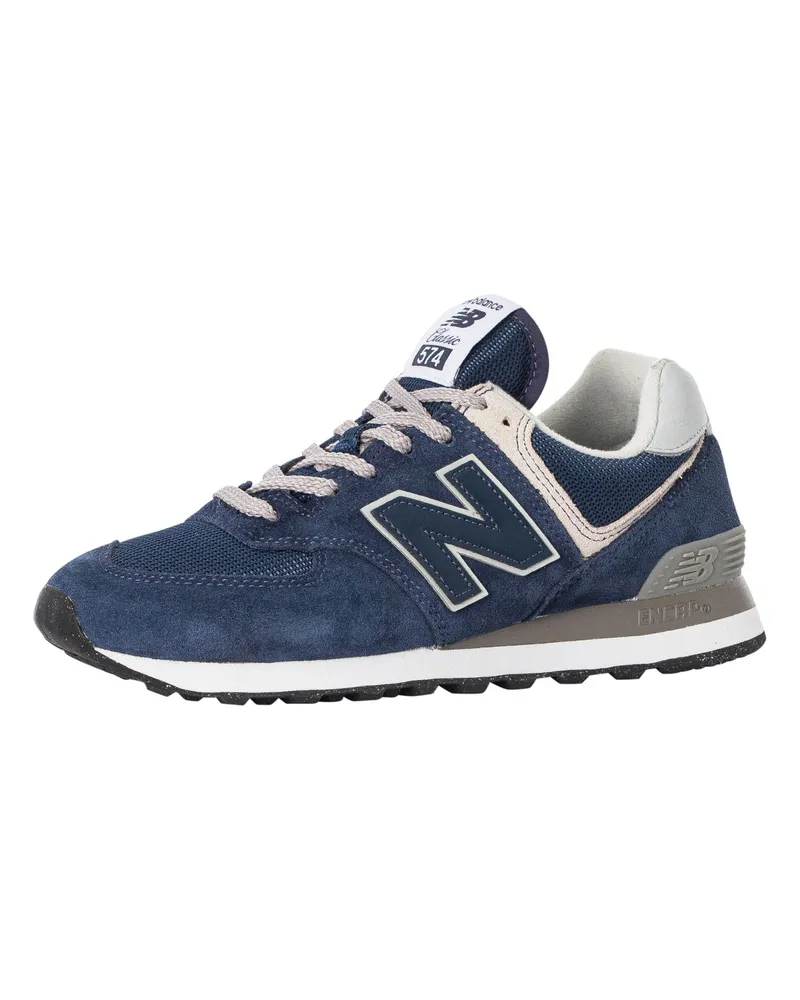 New Balance 574 Wildleder Trainer, Blau Blau