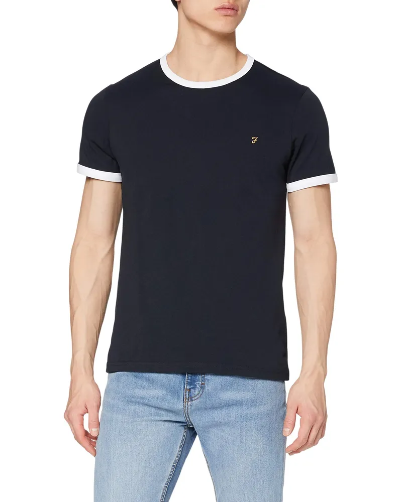Farah 1920 T-Shirt für Herren, bestickt (Dunkles Marineblau Marineblau