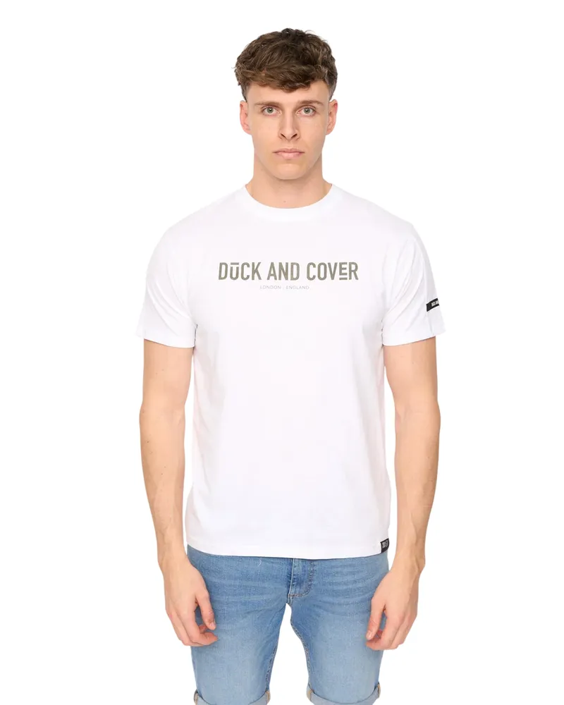 Duck and Cover Walpole" T-Shirt für Herren (Weiß Weiß