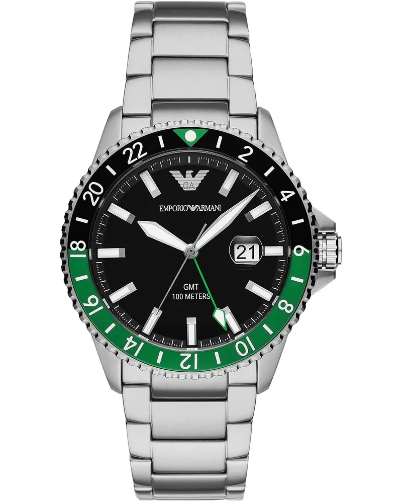 Emporio Armani Diver Silber Herren Armbanduhr AR11589 Silber