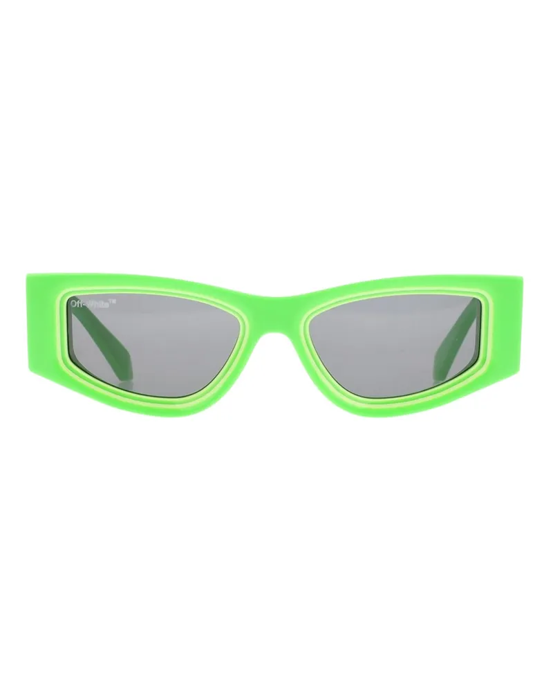 OFF-WHITE Off White - "Andy" geometrisches Design-Sonnenbrille (Grün Grün