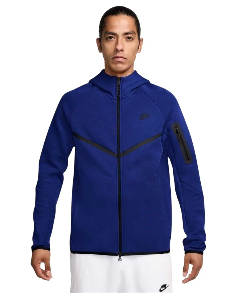 Nike Tech" Hoodie mit durchgehendem Reißverschluss für Herren (Königsblau Blau