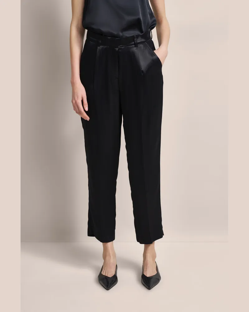 Bugatti Damen Freizeithose mit Bügelfalte Schwarz