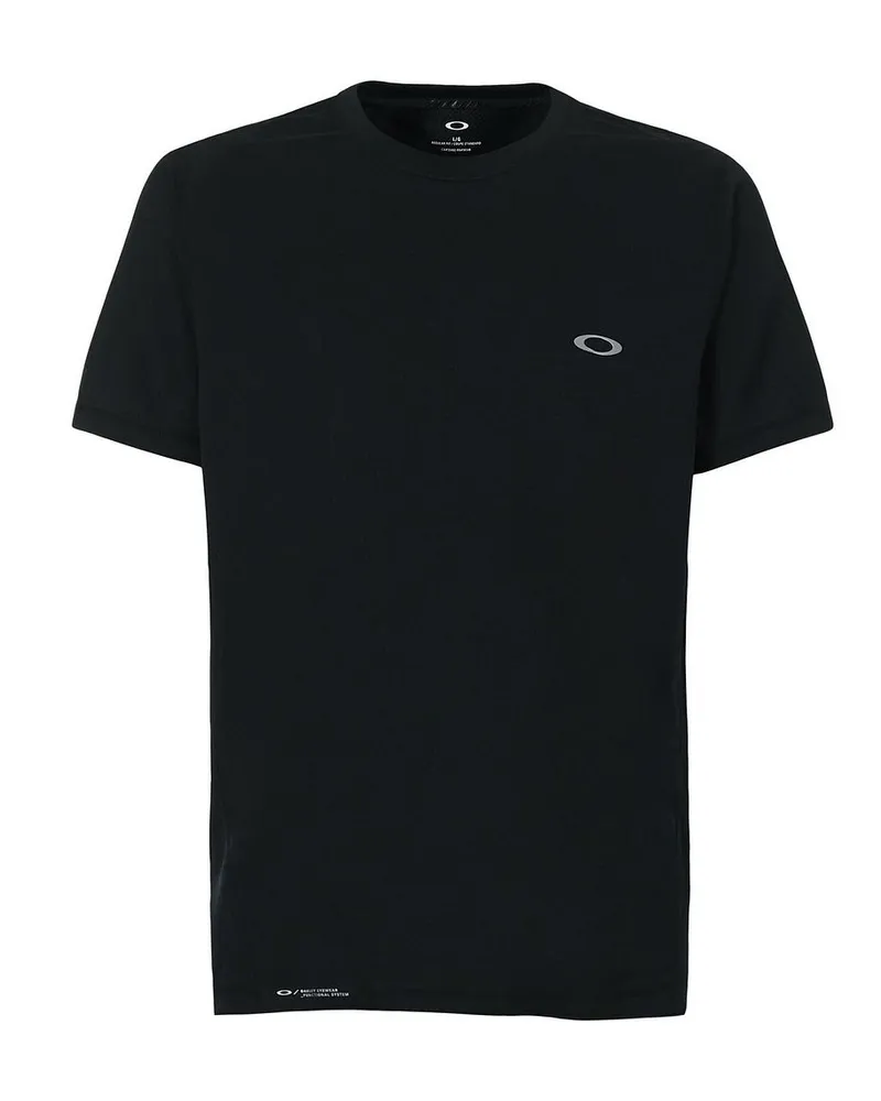 Oakley Graphic Logo Kurzarm Crew Hals Schwarze Herren T-Shirt 434006 02e Schwarz