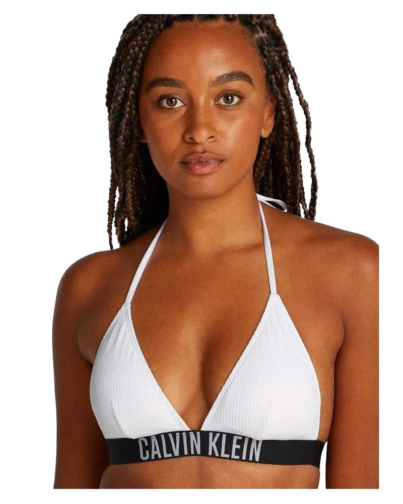 Calvin Klein Bikini Oberteil für Damen, dreieckige Körbchen (Brillantes Weiß Weiß