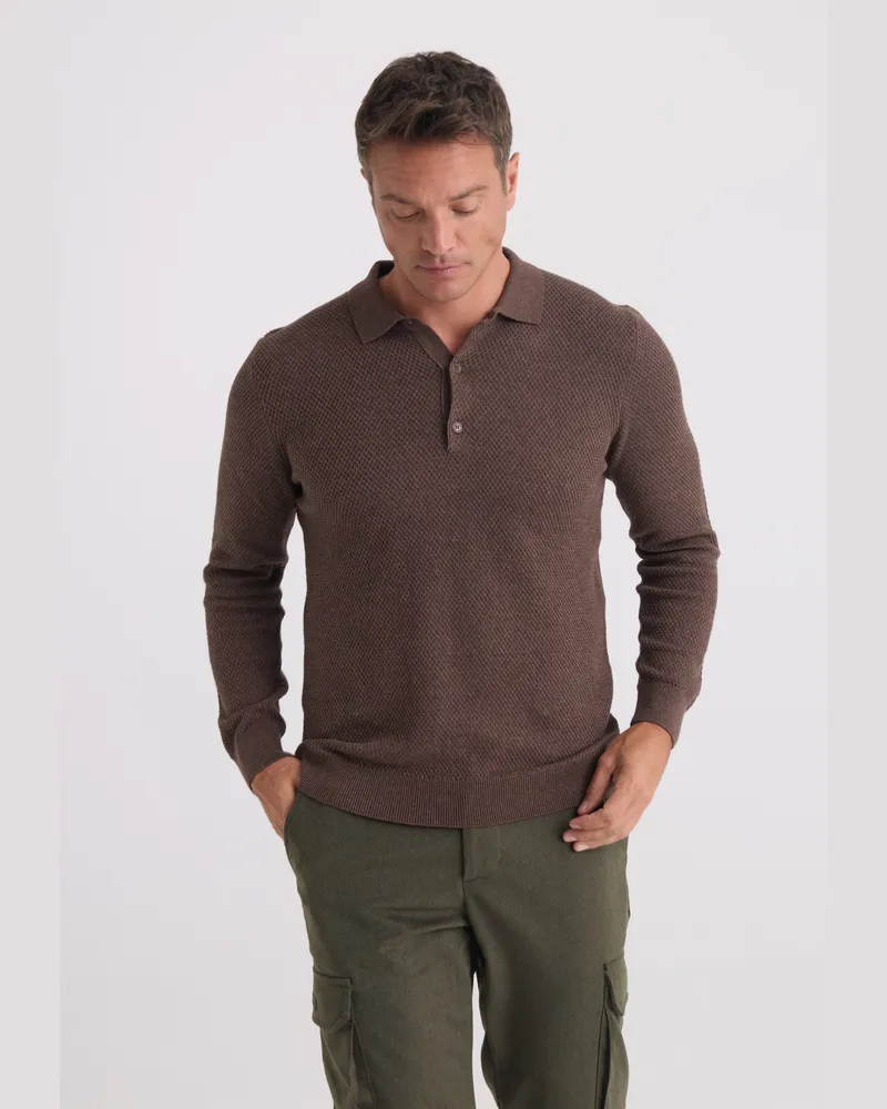 Felix Hardy Pullover Pullover Mit Polokragen Braun