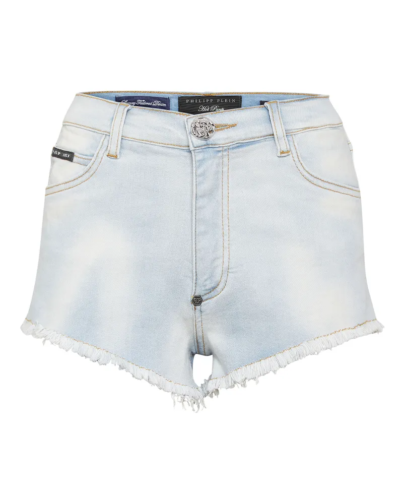 Philipp Plein Jeansshorts Hellgrau
