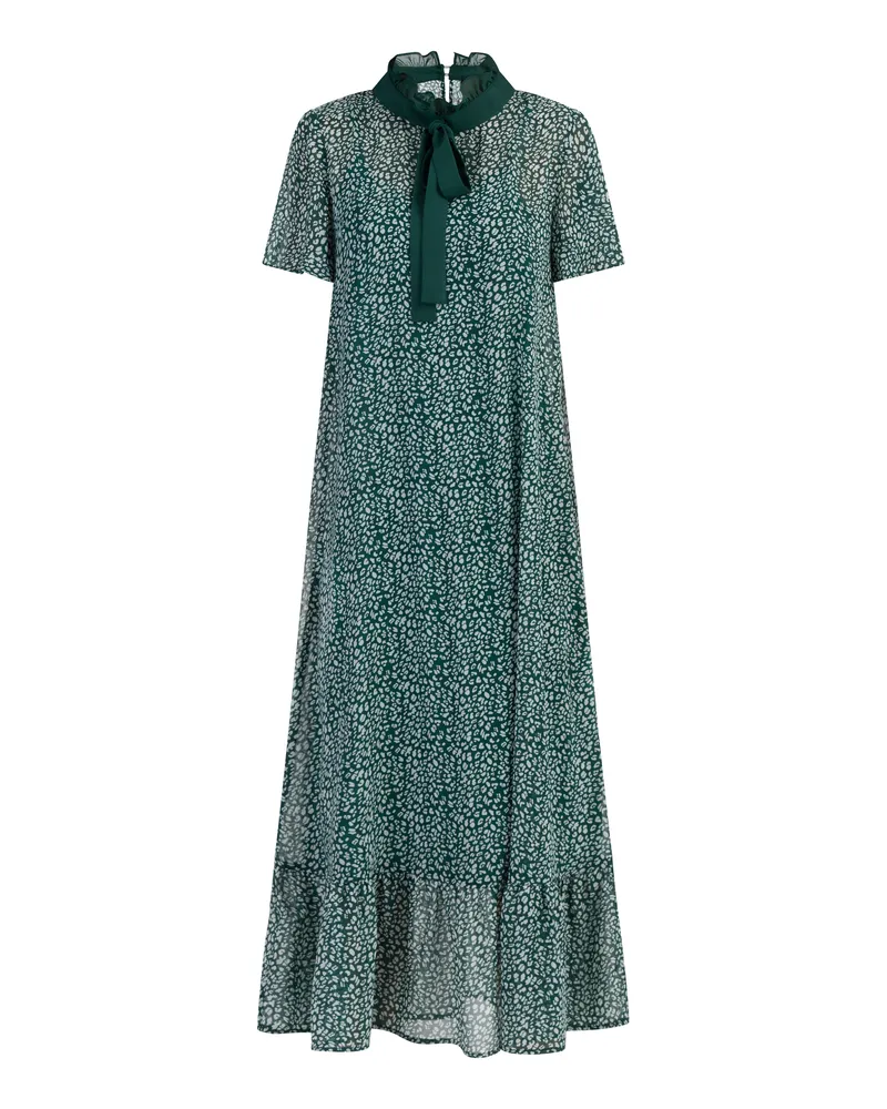 FAINA Midikleid aus Chiffon Damen Grün Weiss Mintgrün