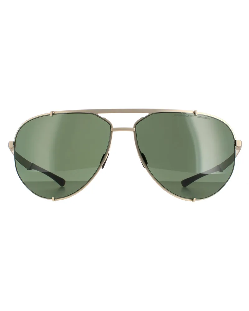 Porsche Design Aviator Herren Licht Gold Schwarz Grün P8920 Gold
