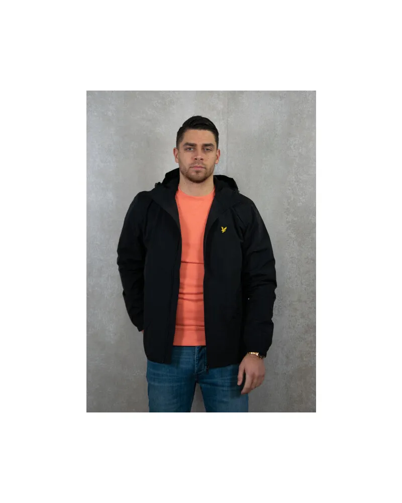 Lyle & Scott Zip Through Kapuzenjacke, Schwarz Schwarz