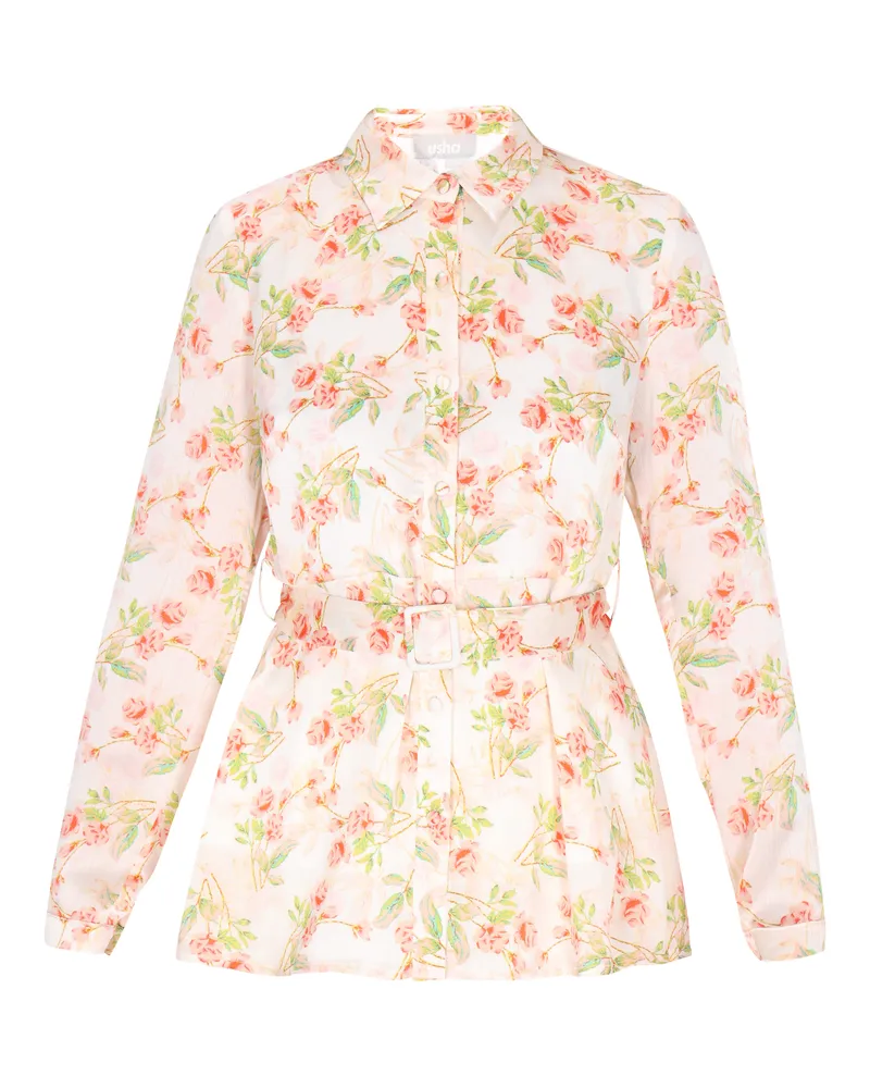 Usha Bluse Frauen cremeweiß mehrfarbig Mehrfarbig