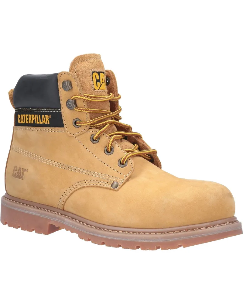Caterpillar Footwear Powerplant Nubuck Honig Weit-Leistungs-Sicherheitsstiefel Honiggelb