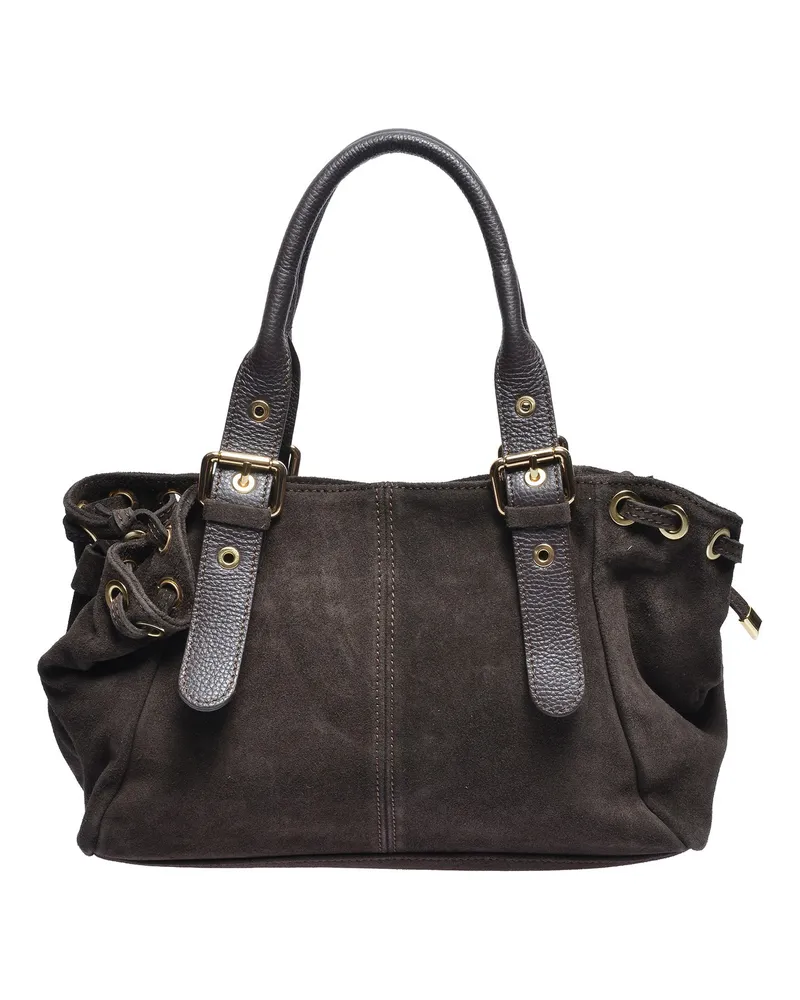 Anna Luchini Kastanienbraun Rindsledertasche Dunkelbraun