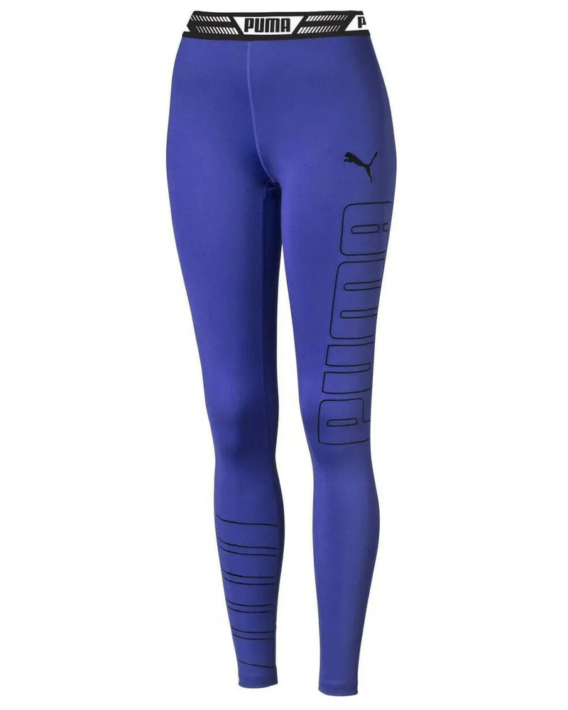 Puma Logo Damen Blaue Leggings Blau
