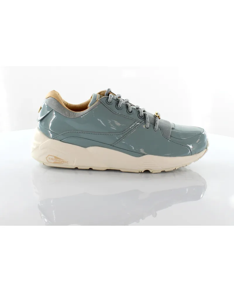Puma R698 Frauen Patent Nacktblau Leder Damen Schnürtrinker 362274 02 Blau