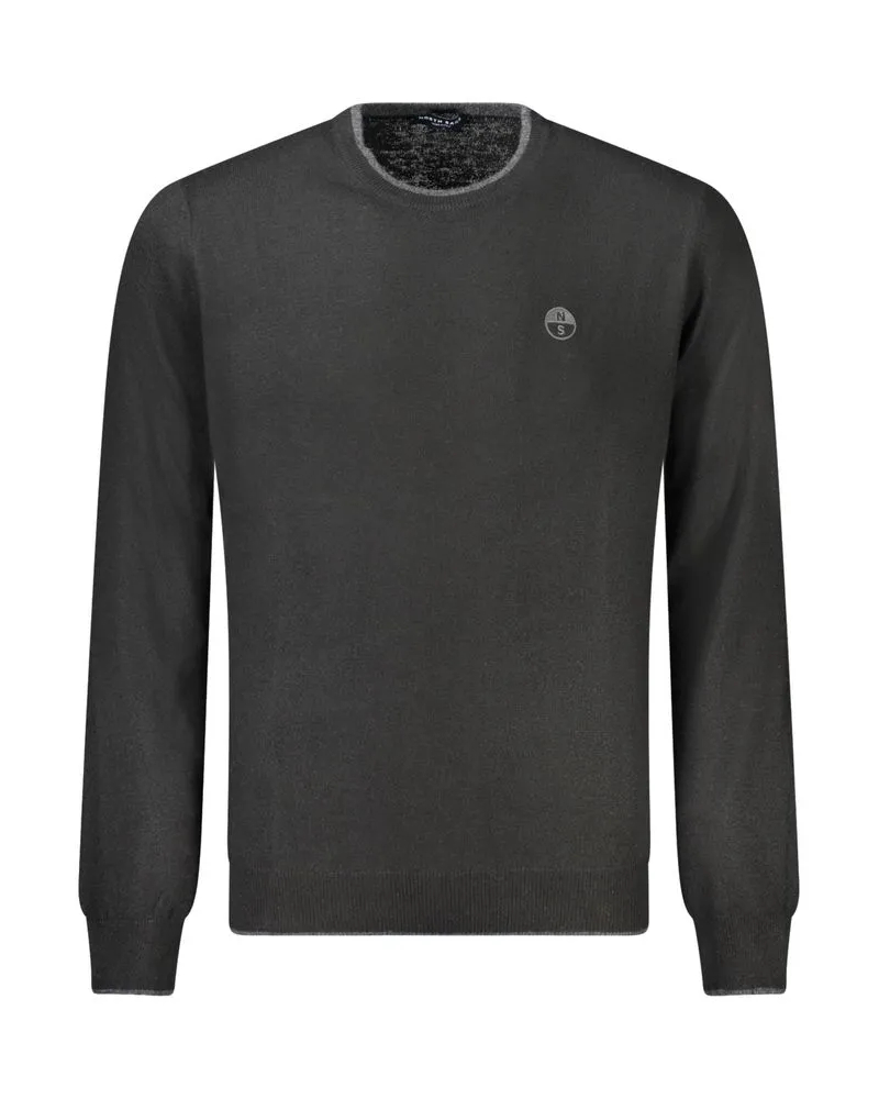 North Sails Klassischer Fit Rundhals-Pullover Dunkelgrau