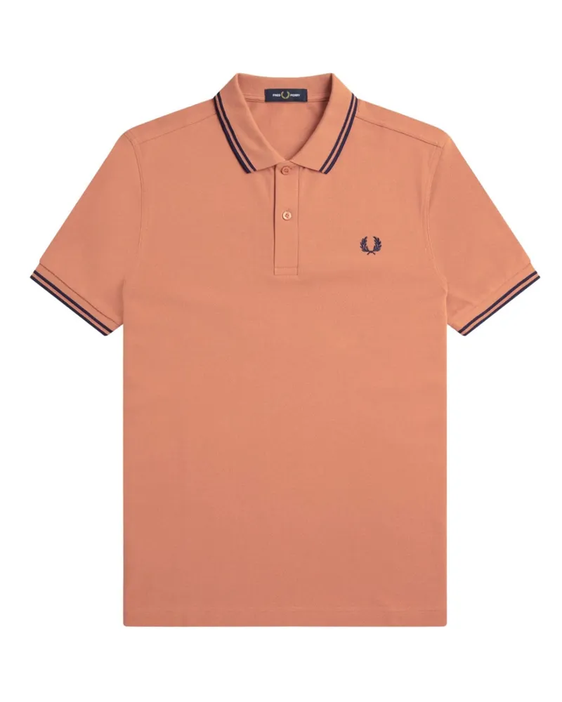 Fred Perry Twin Tipped Light Rust Poloshirt Pfirsich