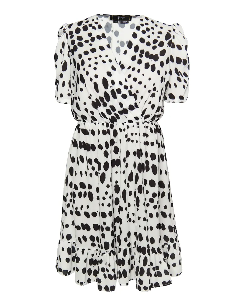 FAINA Kleid für Damen - Weiß/Schwarz Weiß