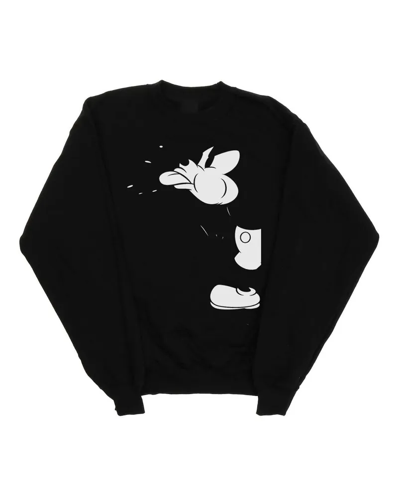 Disney Herren-Sweatshirt mit Mickey Mouse-Schnitt (Schwarz Schwarz
