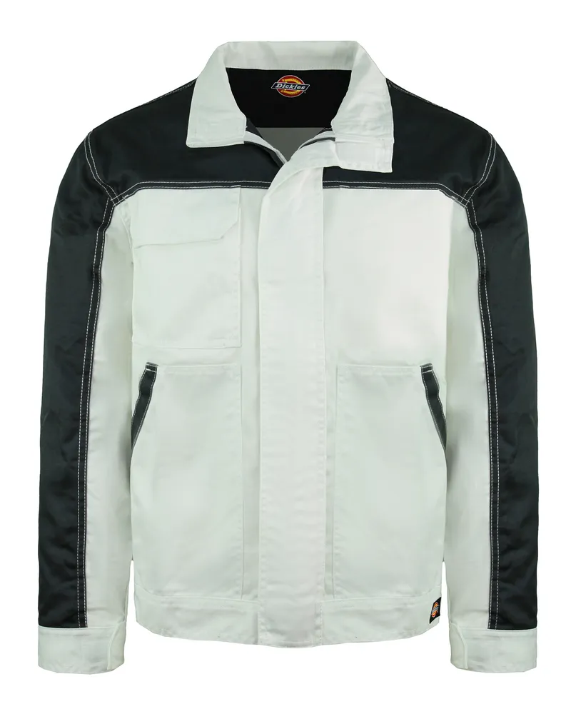 Dickies Zwei -Ton -Herren weiß/grau Alltagsjacke Grau