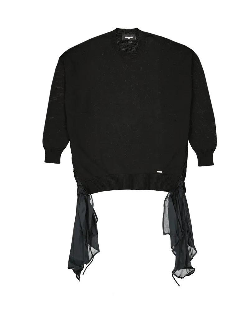 Dsquared2 Dsquared² Schwarzes Baumwoll-Sweatshirt Schwarz
