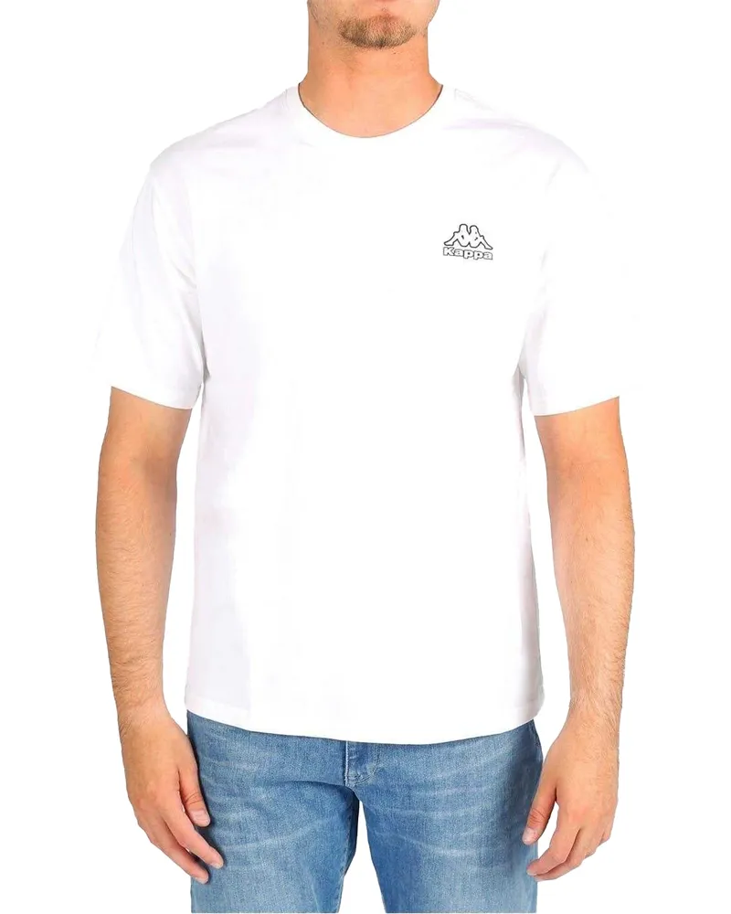 Kappa T-Shirt für Herren, Baumwolle (Weiß Weiß