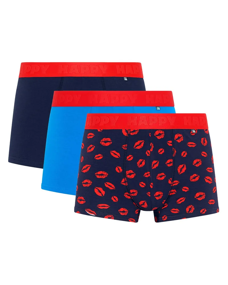 Happy Socks Boxershorts, 3er-Pack Blau