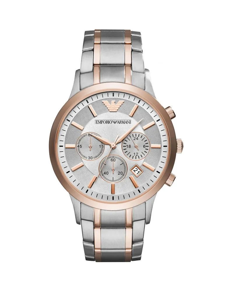 Emporio Armani Chronograph Herrenuhr AR11077 Silber