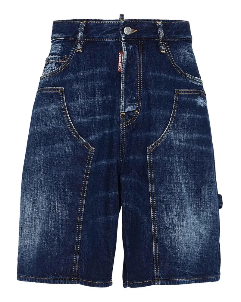 Dsquared2 Dark Semplice Carpenter Shorts Marineblau Blau