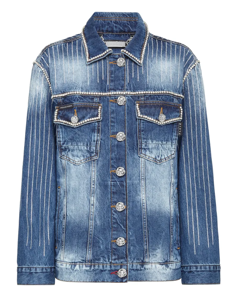 Philipp Plein Jeansjacke Blau