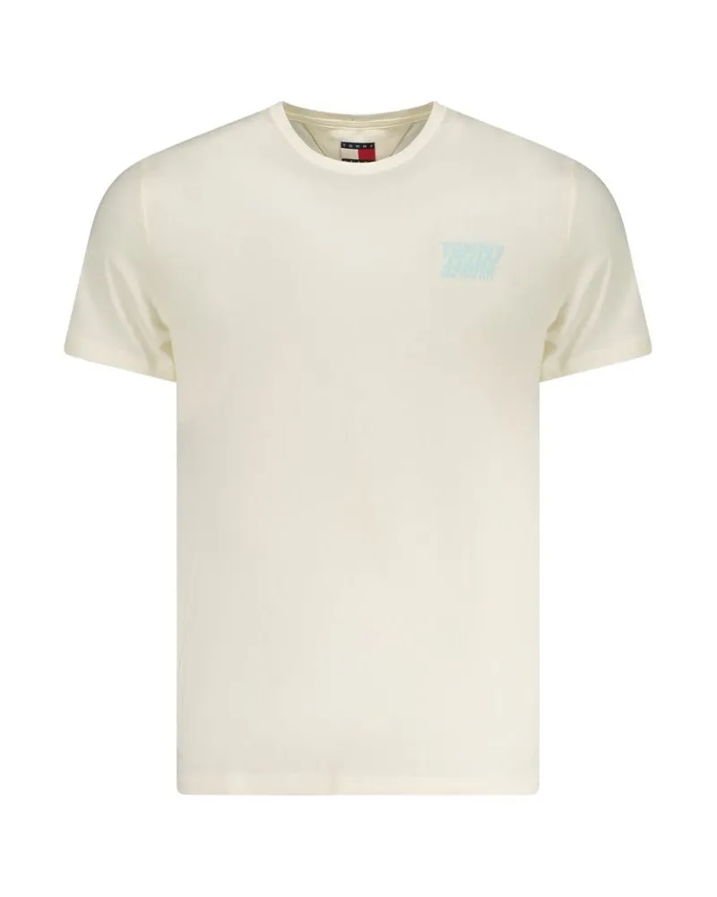 Tommy Hilfiger Tommy Jeans Klassisches Rundhals-T-Shirt Creme