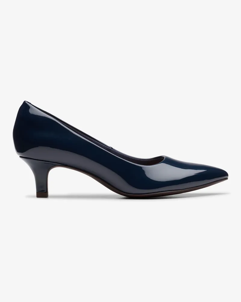 Clarks Shondrah Jade Marineblau Lackschuhe Blau