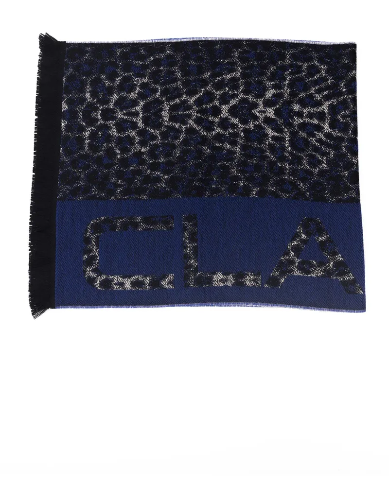 Roberto Cavalli Herren Blau Wolle Schal Blau