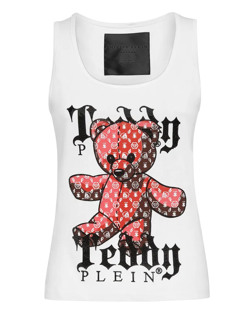 Philipp Plein Tanktop mit Monogramm - Weiß Weiß