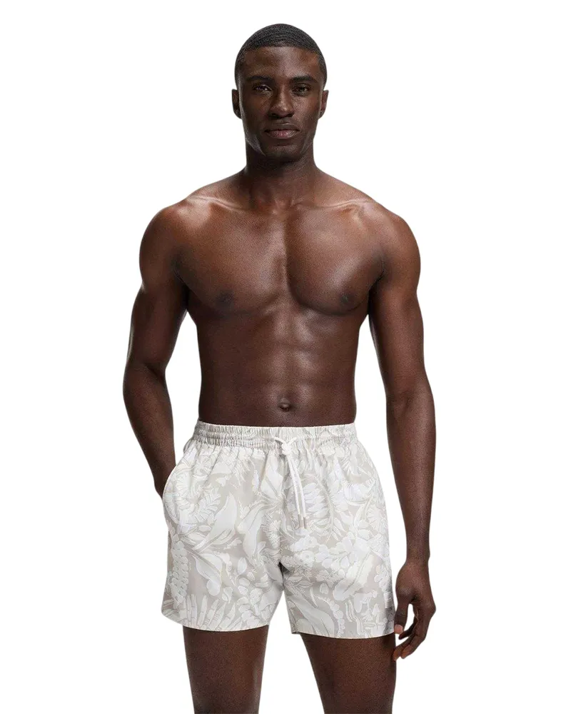 HUGO BOSS Piranha" Badeshorts für Herren (Hellbeige Beige
