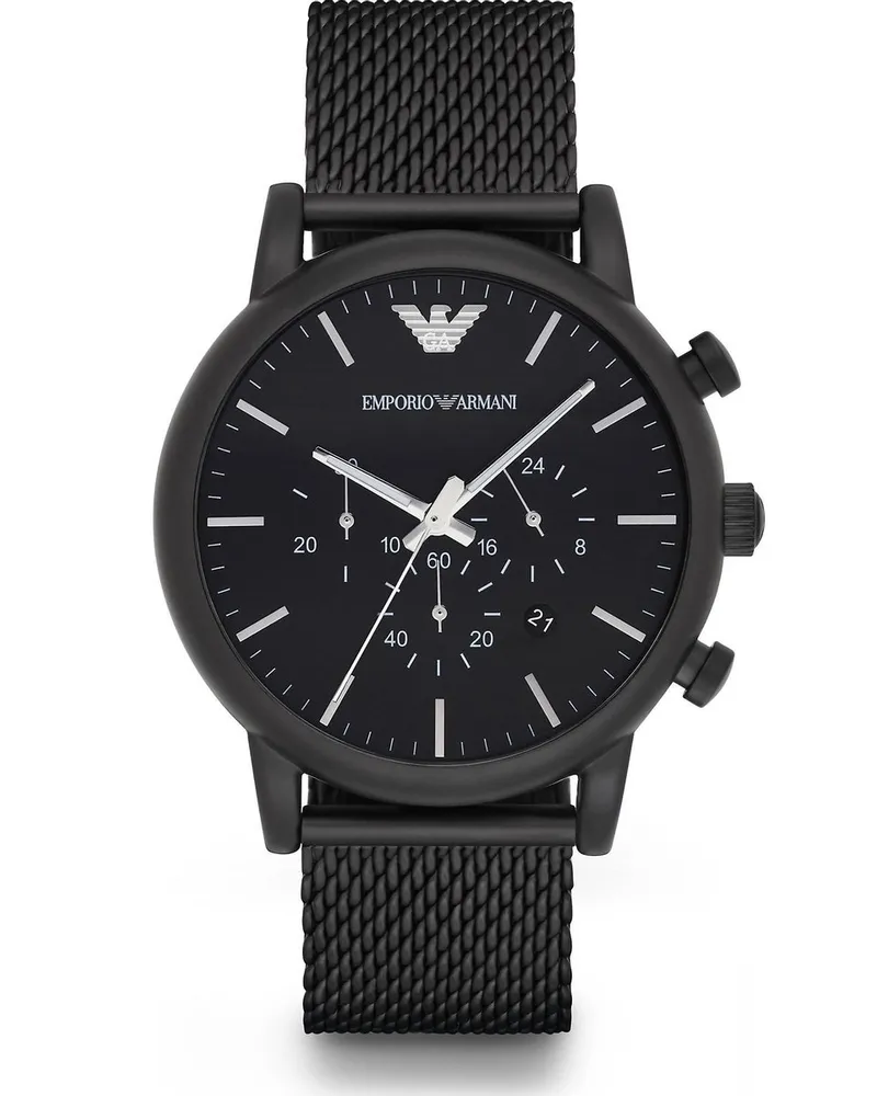 Emporio Armani Horloge AR1968 Black Silber
