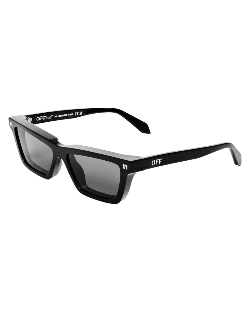 OFF-WHITE Cambridge" Quadratisch-Sonnenbrille für Damen (Schwarz/Dunkelgrau Schwarz